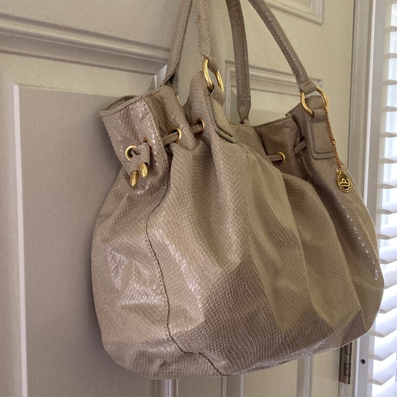 Big Buddha Snake Embossed Double Handle Satchel/Pale Green/NEW/NEVER USED! - Picture 5 of 12